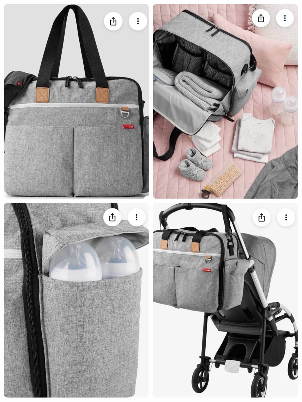 Skip hop duo weekender diaper bag travel
Bag gray plane
